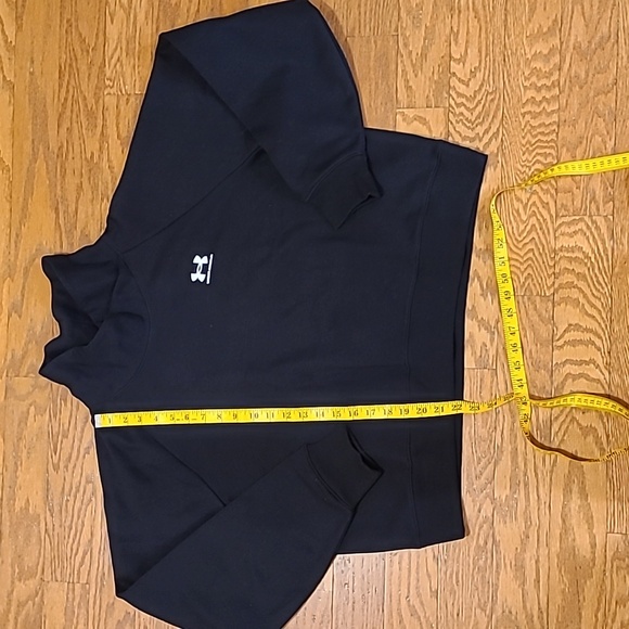 UNDER ARMOUR WOMENS SIZE XL NAVY LOOSE CROP SWEATSHIRT  WITH COLLAR NWT - Picture 1 of 9